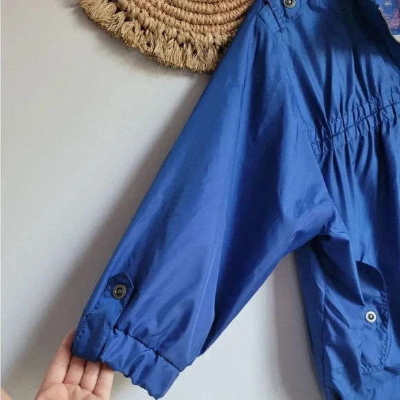 Eddie Bauer, New, Royal Blue 3/4 Sleeve Zip Front Windbreaker Jacket, Size XL - Picture 3 of 11